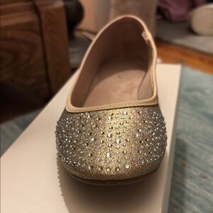 Style & Co Gold Embellished Flats